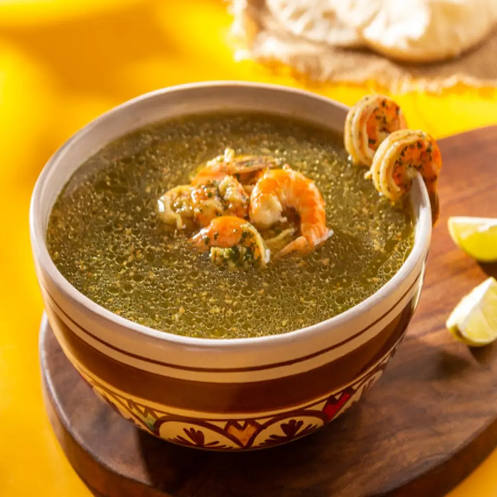 Mulukhiyah with Shrimp